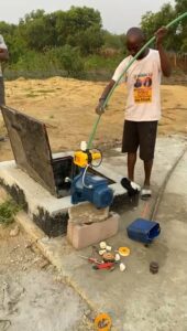 Pumping water from well