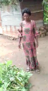 Preparing cassava leaves for market Mpanoka, Congo