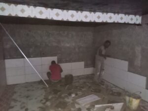 Well-construction site in Mpanoka Congo